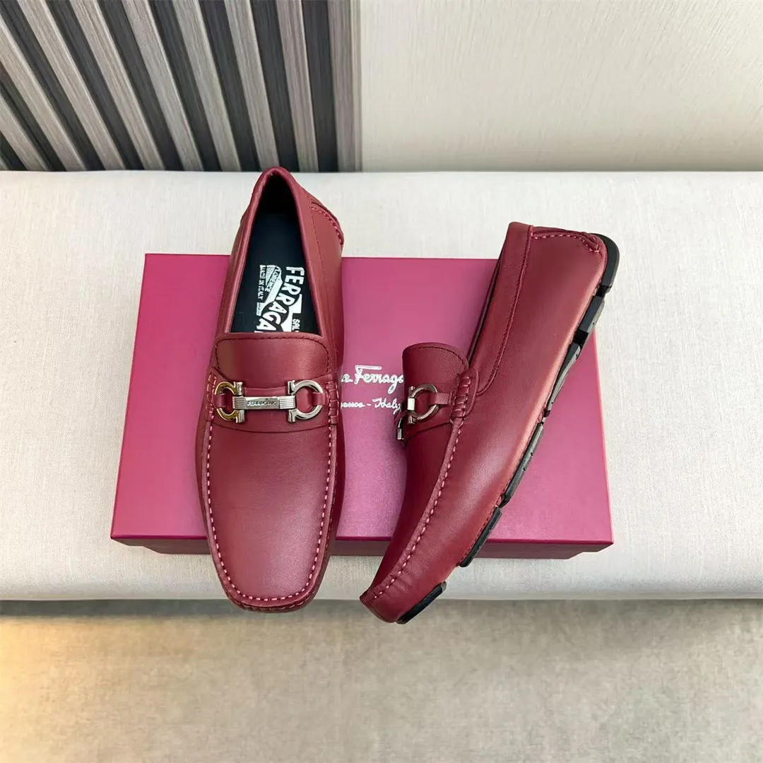 Men's shoes 💰560 Ferragamo new high-end quality 🔥 black cowhide ➕ cowhide lining size 38-45